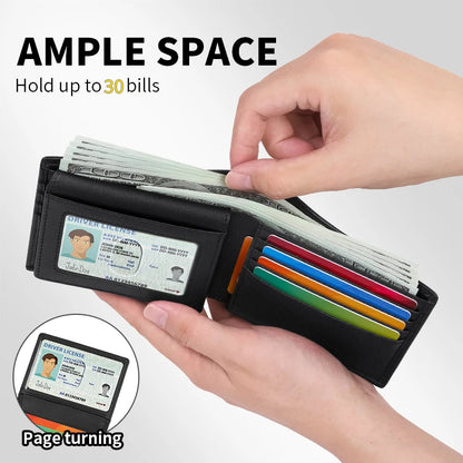 Herren-Geldbörse aus Leder mit mehreren Kartenfächern