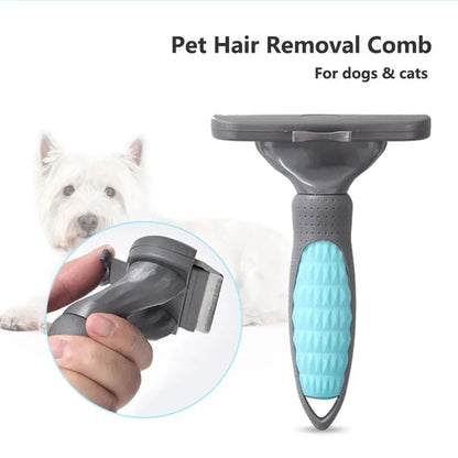 Pet Grooming Brush - Double Sided Shedding and Demattin Comb for Dogs