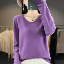 Pull col V 100% laine mérinos