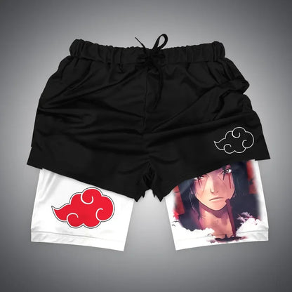 Dragon Ball & One Piece Anime Print Gym Shorts