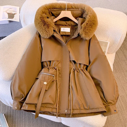 Women's Hooded Cotton-Padded Parka Winter Jacket