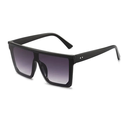 Quadratische Retro-Sonnenbrille mit großem Rahmen und Farbverlauf UV400