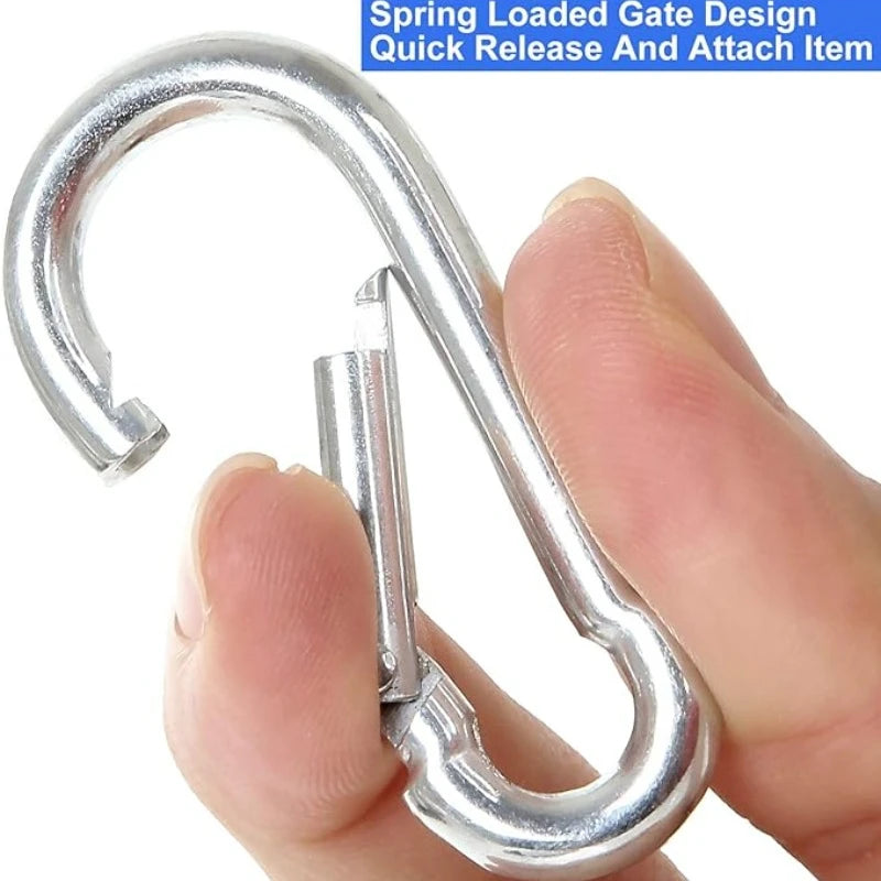 10/20/30Pcs Mini Aluminum Carabiner Keychains - D-Ring Clips, Snap Hooks