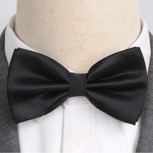 Adjustable Wedding Black Bowtie for Men