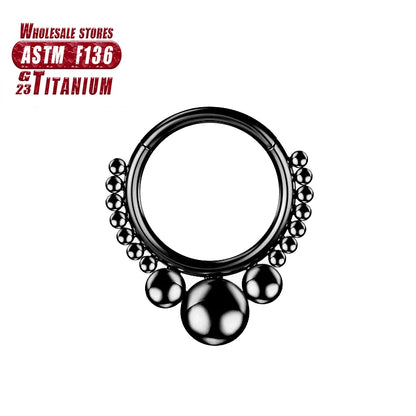 Nasenring aus implantatgeeignetem Titan – Nahtloser Klickverschluss mit Scharnier