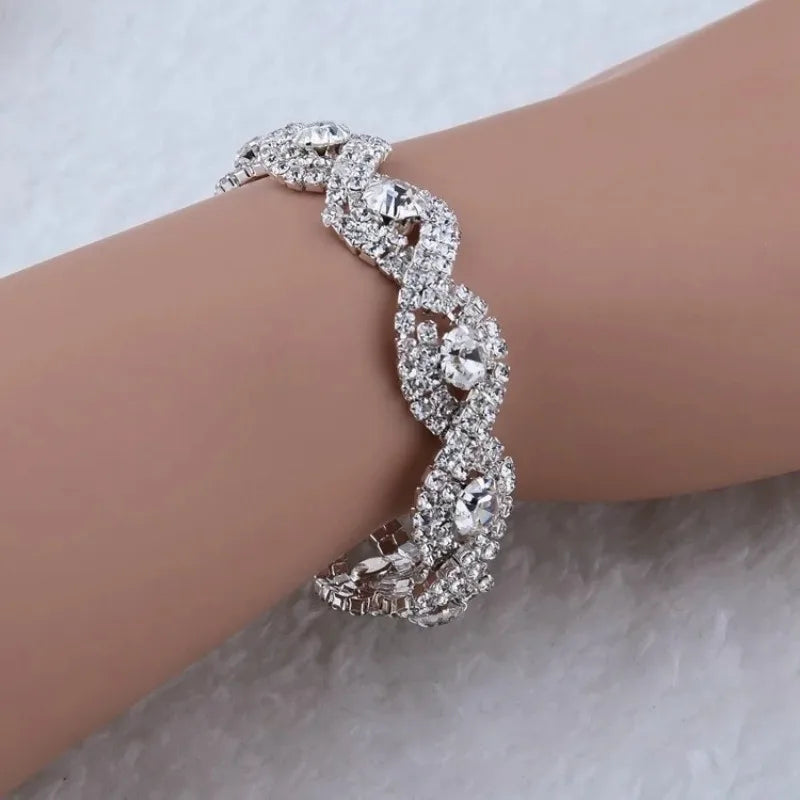 Ladies' Rhinestone Wrist Chain Bracelet