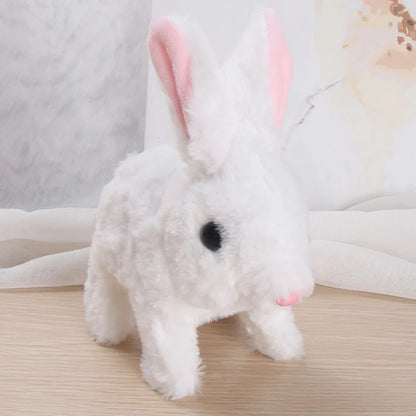 Long-haired bunny electric plush toy soft plush simulation shape small animal doll