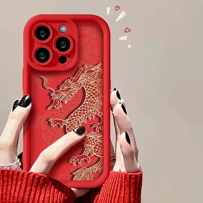 Luxury East Dragon Soft Phone Case for iPhone