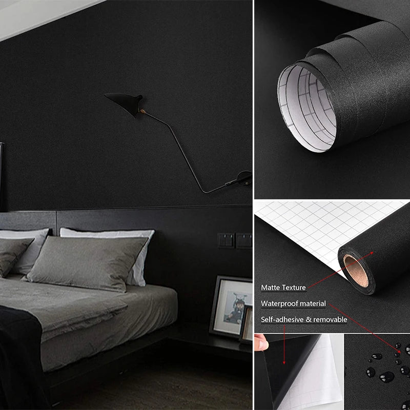 Decorative Wall Paper Furniture Renovation Stickers Kitchen Cabinet Waterproof Wallpaper.