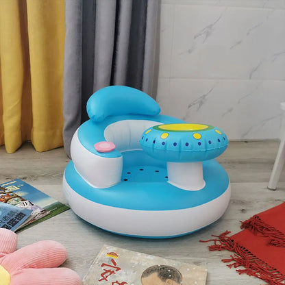 Canapé gonflable brillant pour bébé, chaises de bain portables bouffantes pour enfants