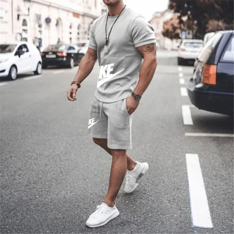 Men's Lightweight Two-Piece Cotton Tracksuit Set