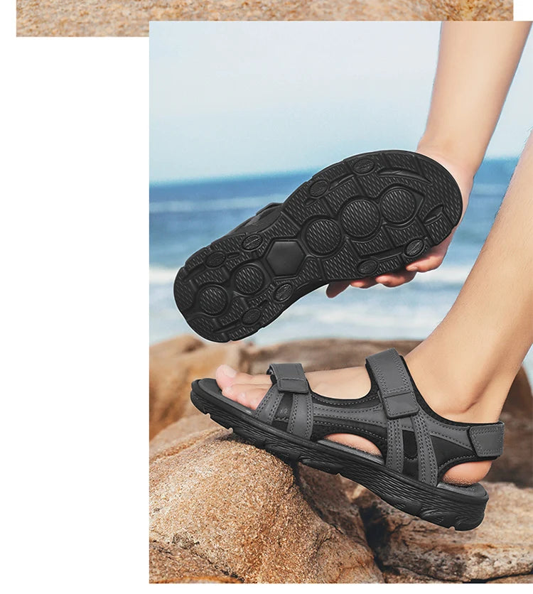 Sandales d'été imperméables à bout ouvert pour hommes, idéales pour la plage et le sport