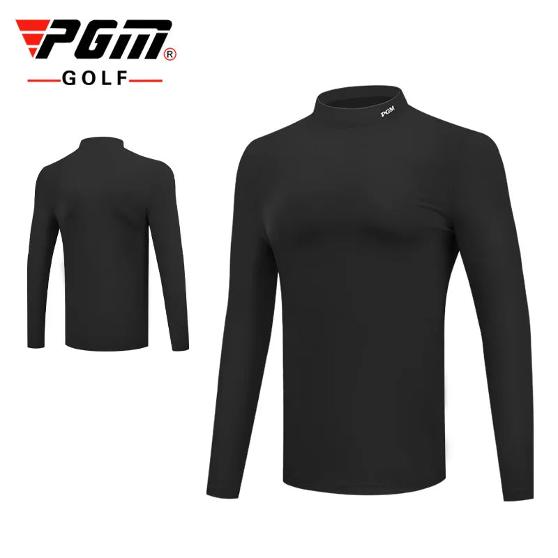 Herren-Thermo-Golfshirt mit O-Ausschnitt für den Winter