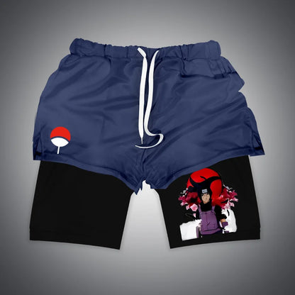 Gym-Shorts mit Dragon Ball &amp; One Piece-Anime-Print