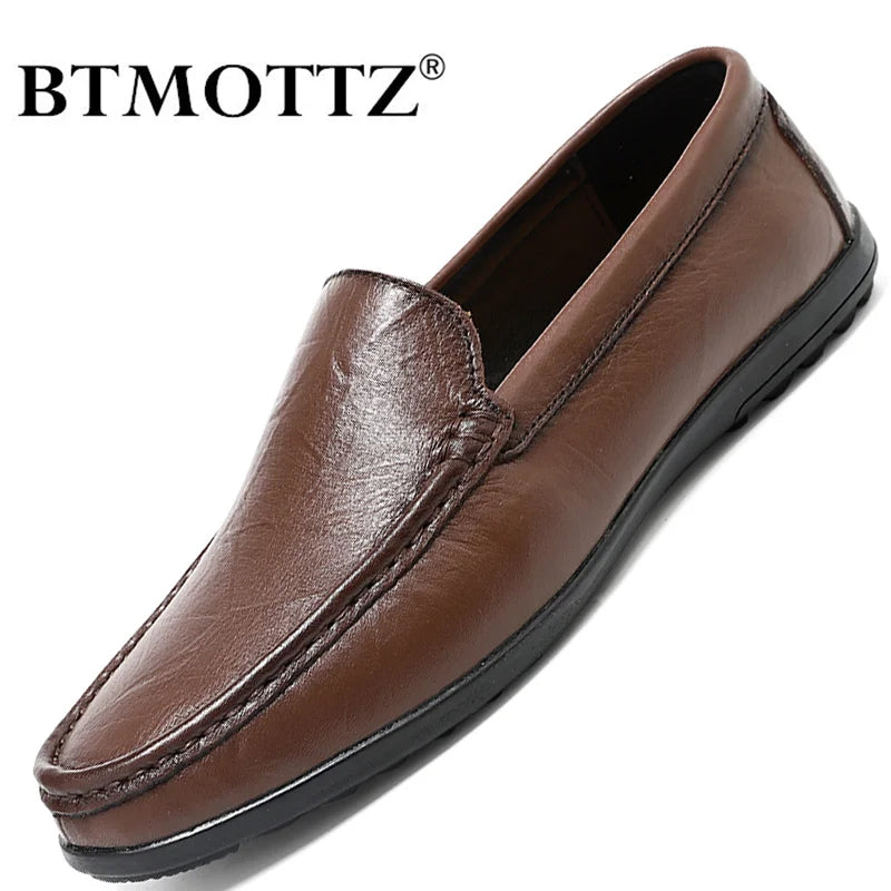 Klassische Komfort-Herren-Loafer aus echtem Leder