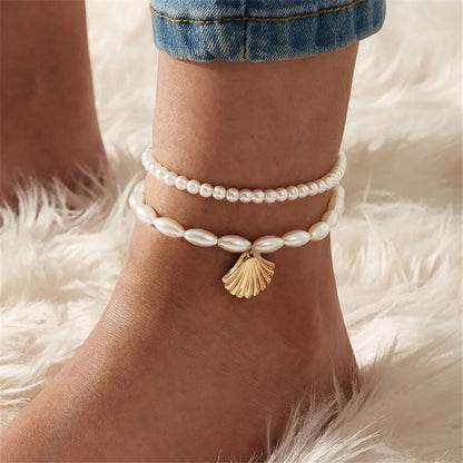 Women's Bohemian Colorful Rice Beaded Ankle Bracelet