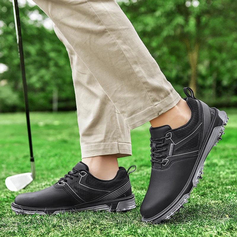 Waterproof Men’s Golf Shoes – Anti-Slip Spiked & Spikeless Golf Sport Shoes
