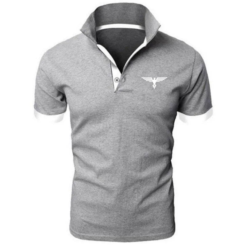 Besticktes, einfarbiges, schmal geschnittenes Polo-Golfshirt für Herren