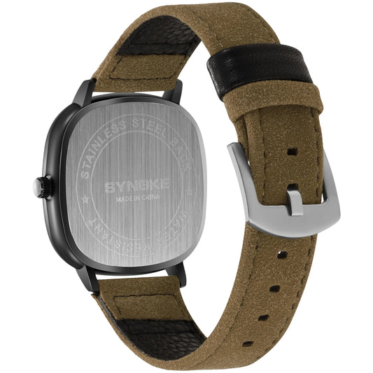 Montres à quartz Montre étanche avec bracelet en cuir