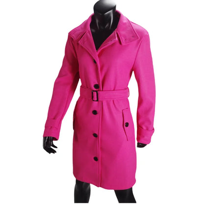 Single-Breasted Slim Jacket with Belt