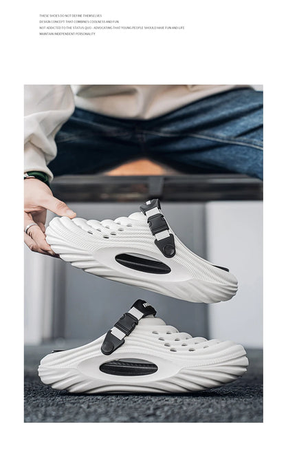 Baotou sabots pantoufles d'été à semelles épaisses