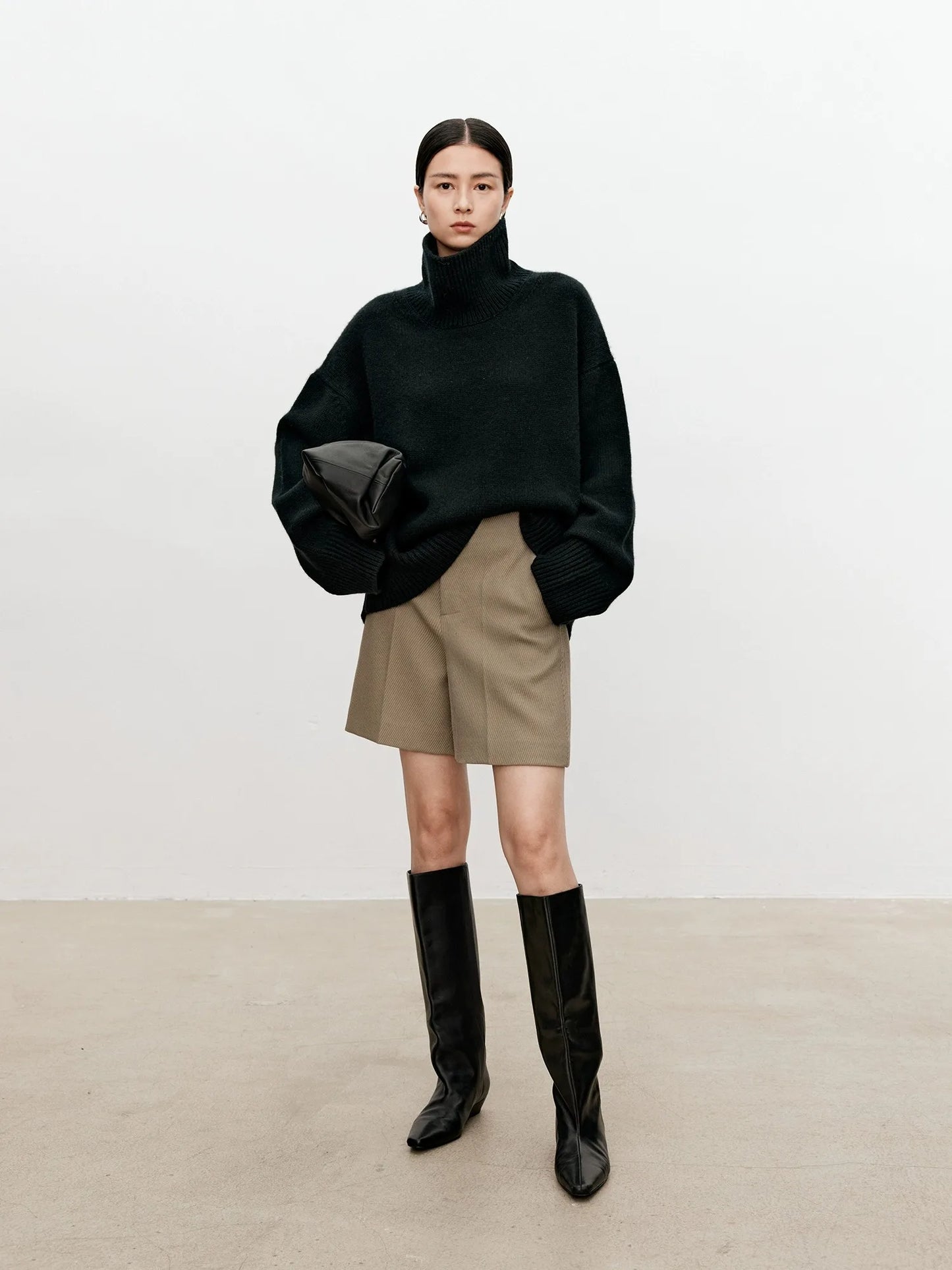 Schicker übergroßer Rollkragenpullover für Damen