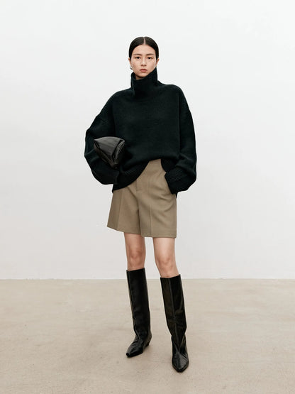 Schicker übergroßer Rollkragenpullover für Damen