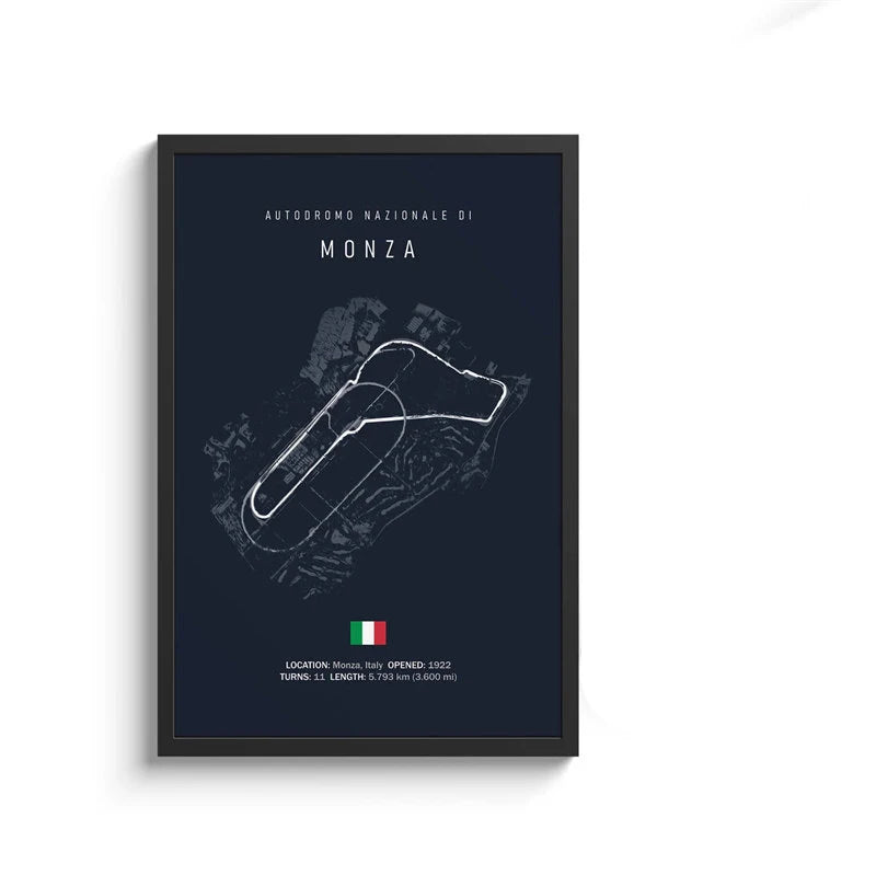 Monaco F1 Leinwand-Wandkunst, nordische Ästhetik