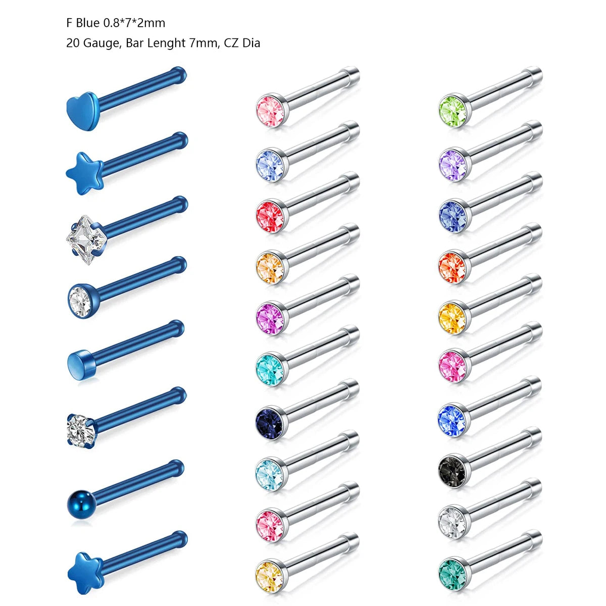 Stainless Steel Small Nose Rings