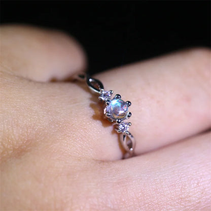 Adjustable Zircon Heart Rings for Women