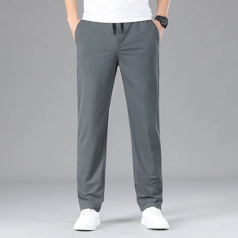 Men’s Ice Silk Quick Dry Pants – Lightweight Breathable Summer Casual Sweatpants
