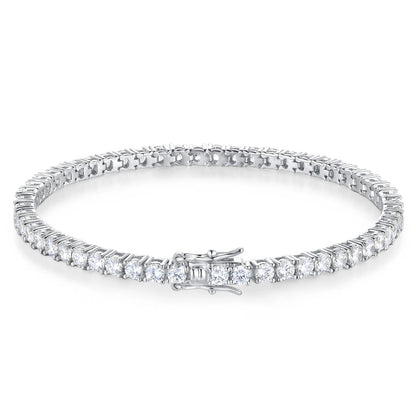 Women's 925 Sterling Silver Moissanite Tennis Bracelet