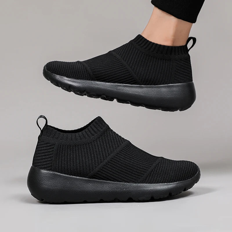 Atmungsaktive Damen-Sneaker aus Mesh – Bequeme Slipper zum Hineinschlüpfen, leichte Schuhe mit weicher Sohle