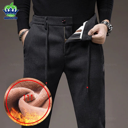 Pantalon décontracté en polaire chaud d'hiver pour hommes
