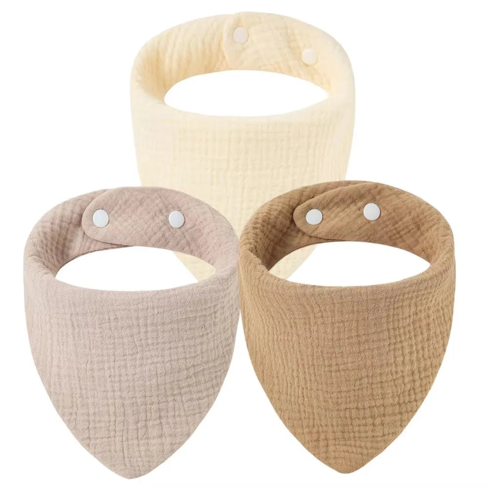 Neugeborenes Baby füttert Sabberlätzchen, Baumwollzubehör, einfarbig