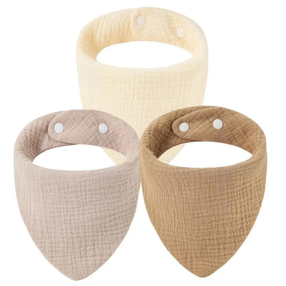 Neugeborenes Baby füttert Sabberlätzchen, Baumwollzubehör, einfarbig