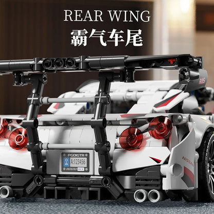 Building blocks compatible with concept White Sports car Toy