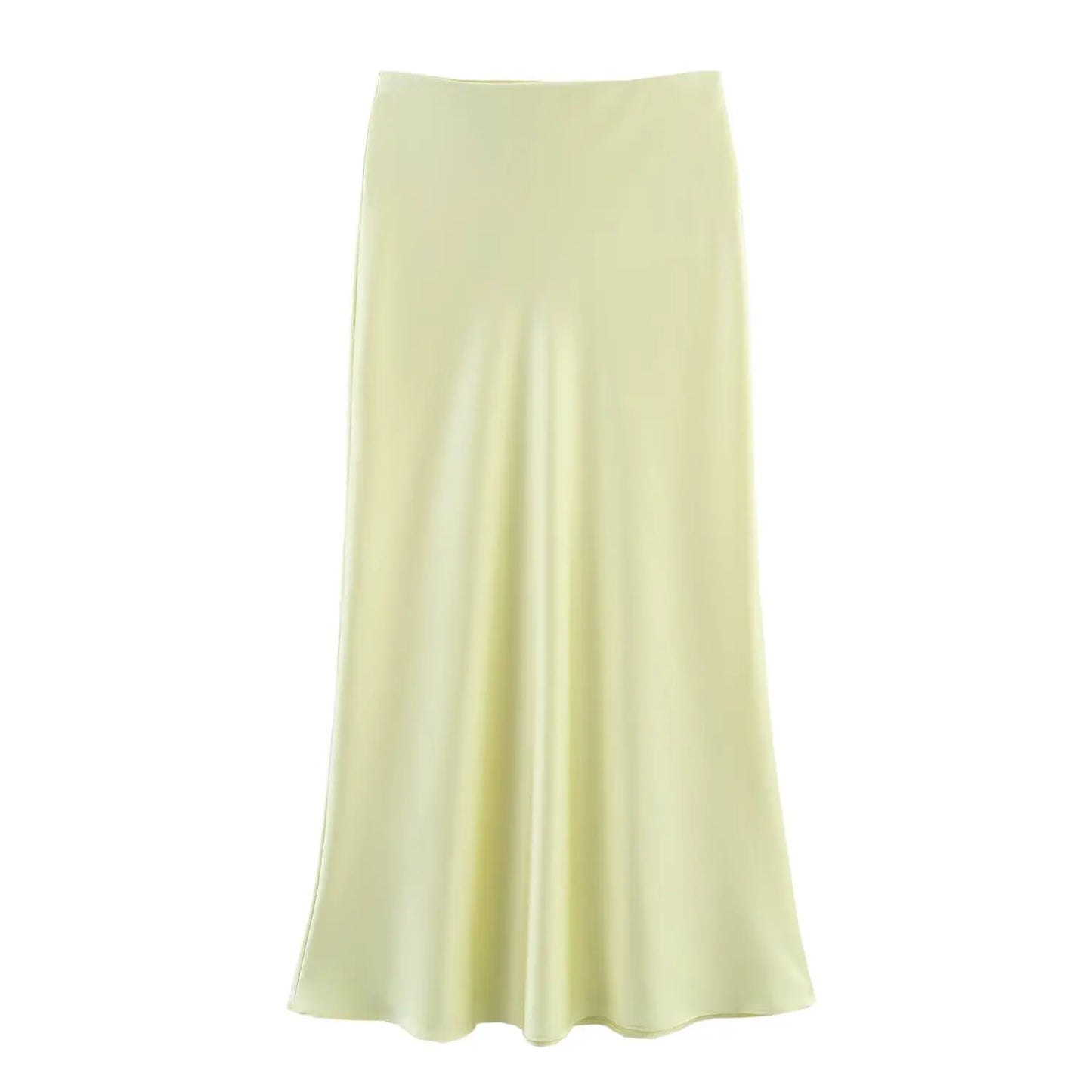 Women's High Waist Flowy A-Line Elastic Silky Skirts