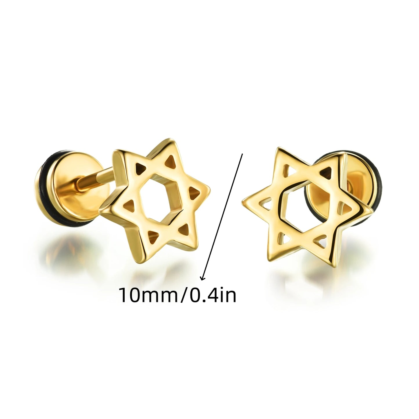 Boucles d'oreilles gothiques punk en acier inoxydable pour hommes et femmes – Petit squelette à géométrie rocheuse avec zircon