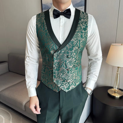 Costume de mariage 2 pièces pour hommes, smoking de smoking champagne sur mesure