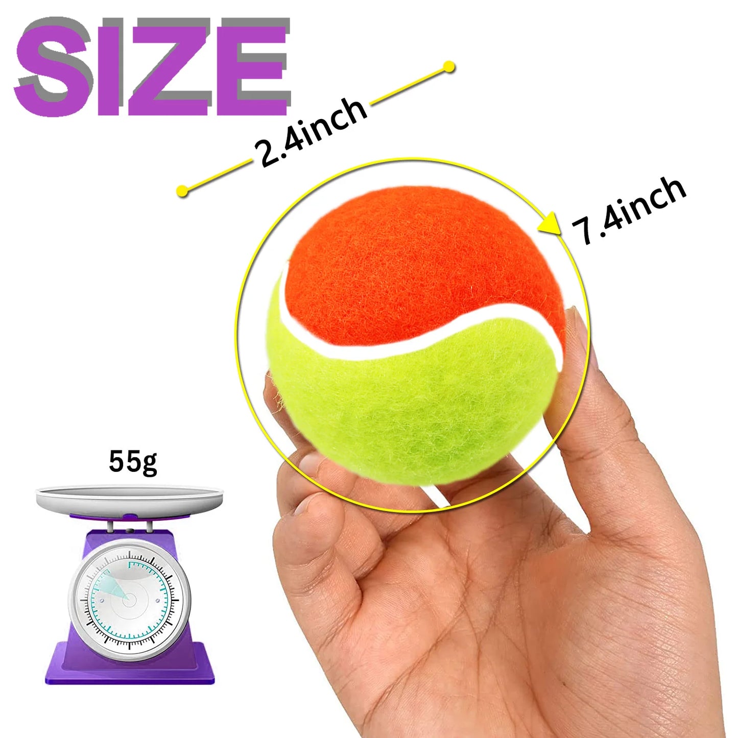 Kids' Tennis Balls: Soft & Low Compression