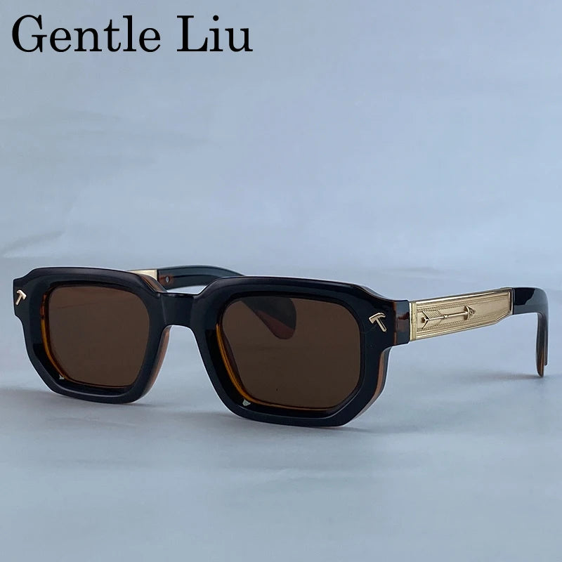 Men's Driving Square Vintage Steampunk Sunglasses