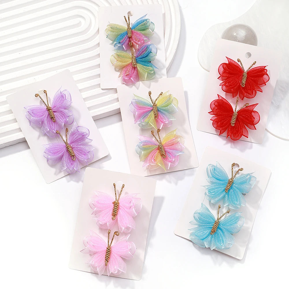 2pcs Butterfly Hair Clip