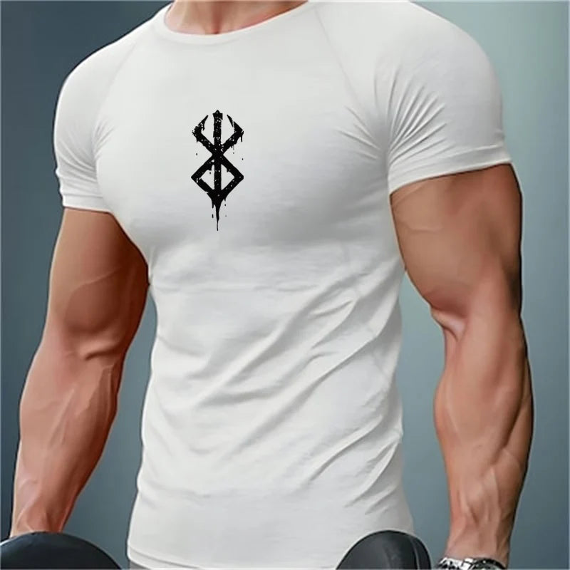 Kurzarm-Kompressionsshirt für Herren – Sportliches Rashguard-T-Shirt für Fitnessstudio und Training