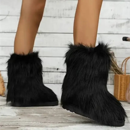 Warm Faux Fur Winter Boots for Women