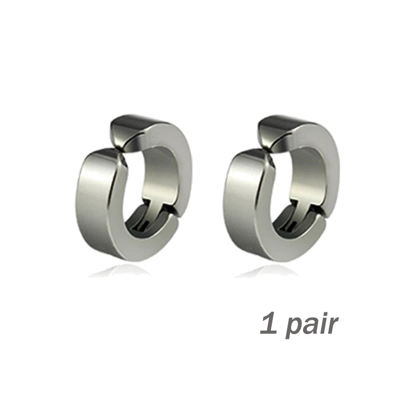 Non-Piercing Clip-On Titanium Steel Magnetic Stud Earrings