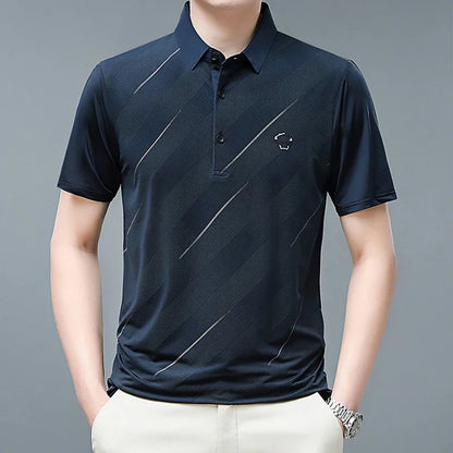 Business Casual POLO Short Sleeved Wrinkle Top shirt