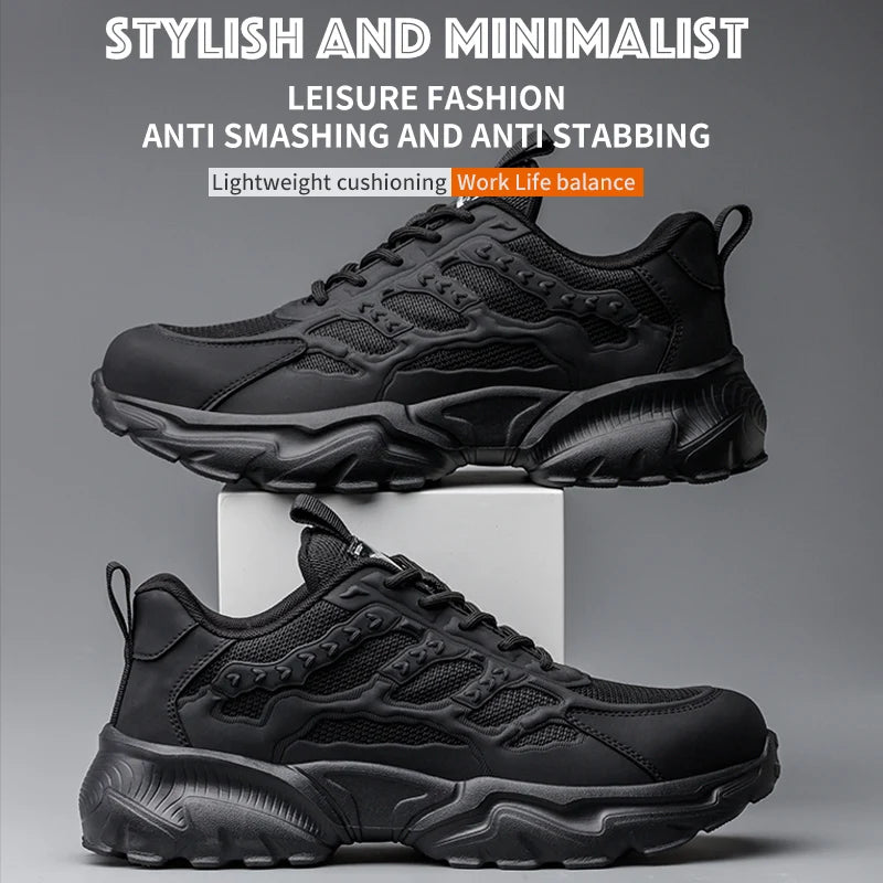 Lightweight Protective Work Sneakers - Men Breathable Shoes