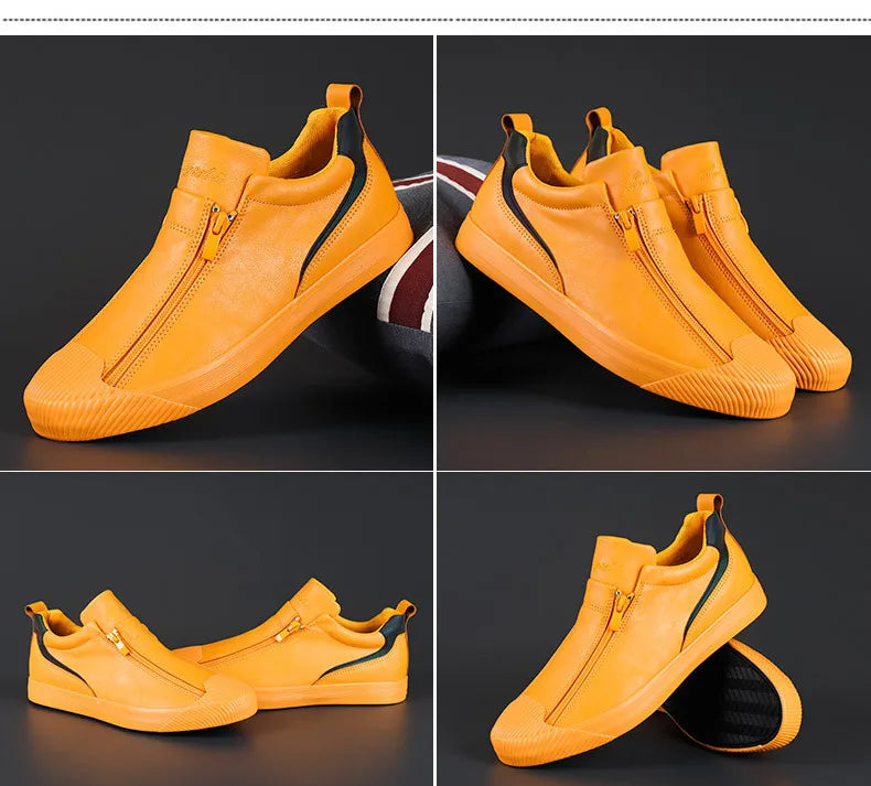 Men's Trendy Sneakers - Leather Soft Sole Men Shoes