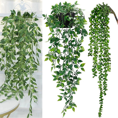 Artificial Green Leaves - Hanging Vine
